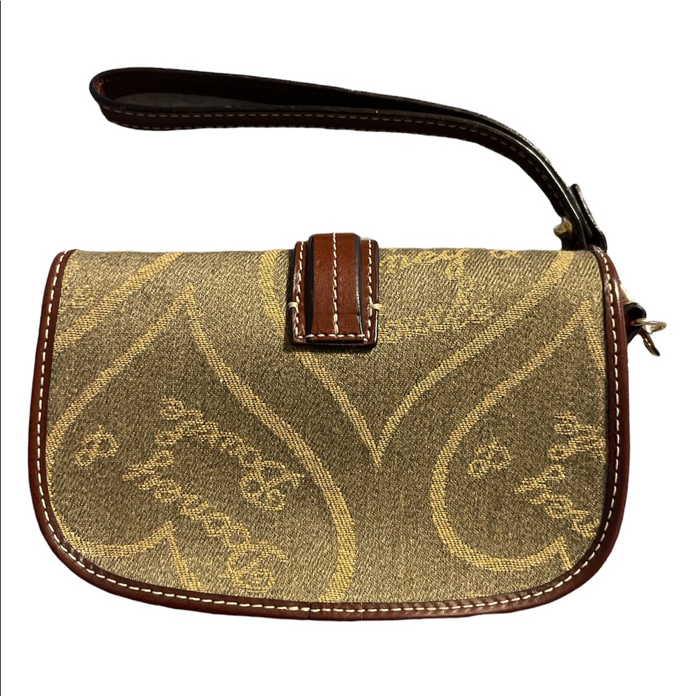 Dooney & Bourke Db Heart Canvas/Leather Wristlet - image 2